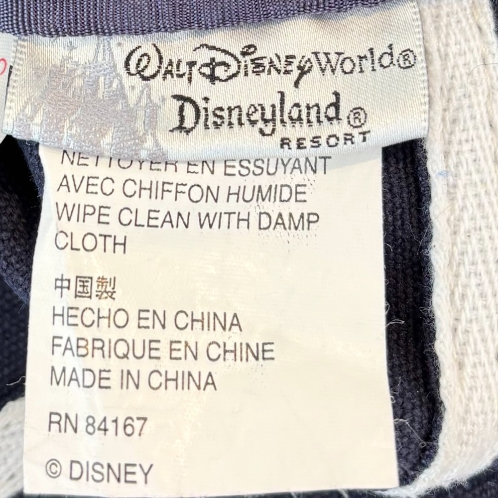 Disneyland Resort Blue Canvas Tote Bag with Embroidered Mickey Mouse Silhouette - Picture 2 of 9